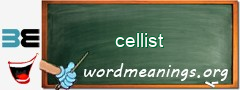 WordMeaning blackboard for cellist